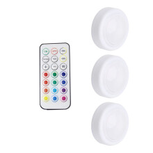LED Puck Lights Dimmable Kitchen Closet Cabinet Light-White