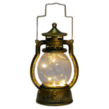 Lampe à huile d'extérieur Vintage, veilleuse à -Bronze doré