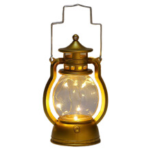 Lampe LED Vintage créative à piles, lanternes suspendues en-Doré