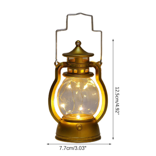 Antique Plastic Hanging Lanterns with Dimmer-Bronze gold 1