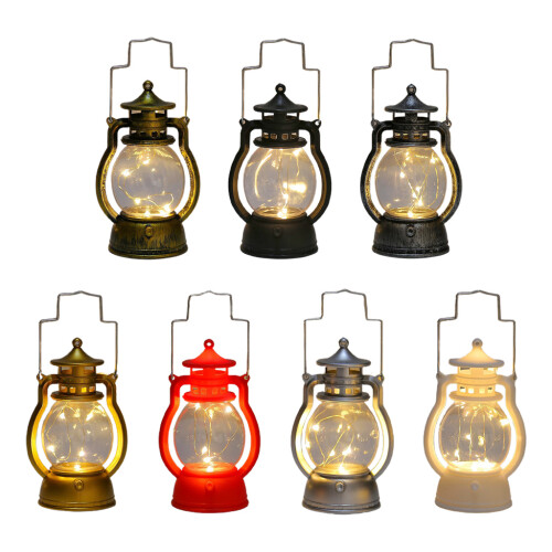 Antique Plastic Hanging Lanterns with Dimmer-Bronze gold 2
