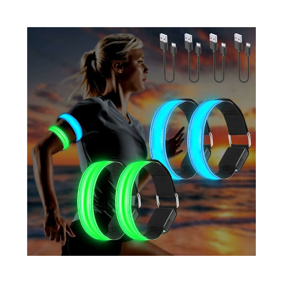 Reflective Running Gear, Ultra High Visibility Led Light Armband For Enhanced Safety During Nighttime Activities 9463374948445