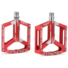 Gesloten platformpedalen voor mountainbikes, CNC-gefreesde MTB-pedalen van aluminiumlegering met CroMoly-as en tractiepinnen, breed platformontwerp