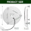 Runde LED-Deckenventilatorleuchte, 120 V, 18 W, 3 6