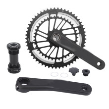 Pédalier VTT à axe intégré, en alliage d'aluminium léger haute résistance axiale, mono-vitesse, avec plateau étroit/large.