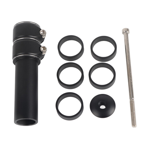 Bike Fork Stem Extender Bicycle Handlebar Riser Adaptor Aluminium Alloy Head Up Adapter Adjustable Height Threadless Steerer Compatible For Mountain B