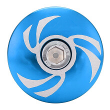 Bouchon de jeu de direction en aluminium 6061, 1 1/8 pouces, 28,6 mm, bleu