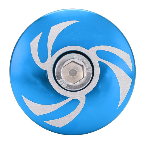 Bouchon de jeu de direction en aluminium 6061, 1 1/8 pouces, 28,6 mm, bleu