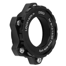 Centerlock to 6 Bolt Fitting Adapter for Thru Axle, Aluminum Alloy, Black