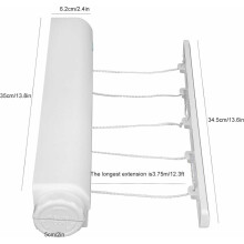 Flexible Clothes Dryer, Retractable Clothesline With High Load-bearing Capacity For Indoor Outdoor Use, Easy Installation Wall Mounted Durable