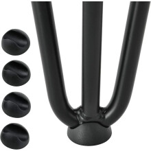 Heavy Duty Furniture Legs, Mid-Century Style Hairpin Coffee Table Legs for DIY Projects, Quick Installation, Black Powder Coated Steel, Solid Metal