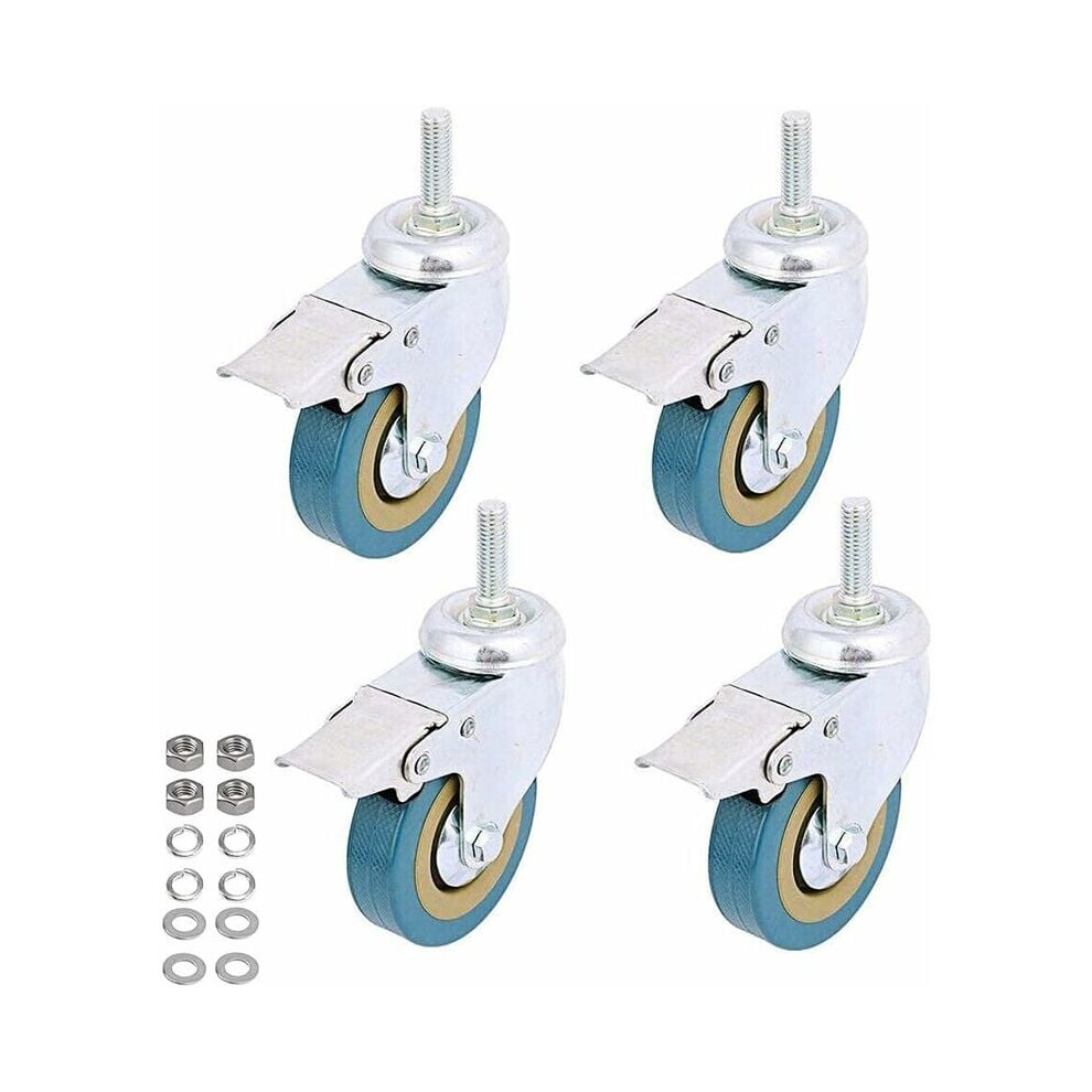 Universal Use Caster Wheels, Flexible Swivel For Furniture And Equipment 3 Inch Non-Marking Polyurethane Wheel With Heavy Duty Swivel 9173940337862