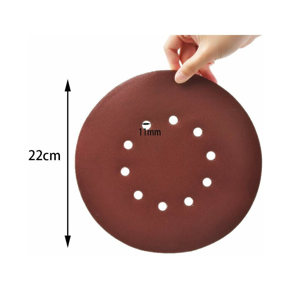 Professional Sanding Discs For Orbital Sander, Hook And Loop Backing Ensures Secure Attachment To Your Sander, Mixed Grits Ideal For Fine Household 9169997167484