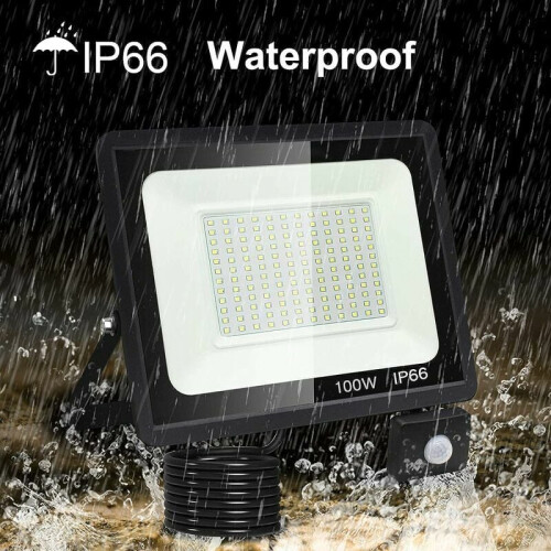 Motion Sensor Floodlight With Enhanced Detection, Super Bright Led For Outdoor Security, Waterproof Ip66, Energy Efficient Solution For Patios Walls