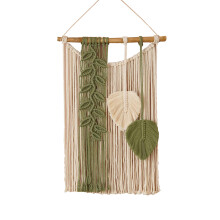 Elegant Tapestry Wall Decor, Boho Green Leaf Macrame Wall Hanging for a Timeless Appeal in Your Home