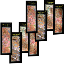 Adesivos decorativos à prova d'água para scrapbook, com desenhos em relevo, ideais para acessórios de diários e scrapbooking. Pacote com 8