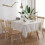 Heavy Duty Rectangular Table Cloth, Elegant Pattern Cotton Linen Fabric for Indoor Outdoor Use, Waterproof Dust-proof Material Enhances Table 5