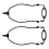 Lot de 2 abat-jour, support de harpe, ensemble de supports,-Noir 1