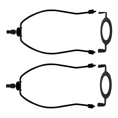 Lot de 2 abat-jour, support de harpe, ensemble de supports,-Noir