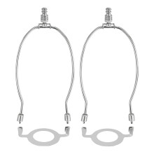 Set of 2 Lamp Harp Holder Set Lamp Support Lighting-Silver