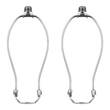 2PCS Metal Lampshades Support Harp Adapter Converter-Silver 1