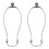 Pack de 2 lampes multifonctions, ensemble de harpes,-Argent 1 1