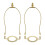 Lot de 2 abat-jour, support de harpe, ensemble de supports,-Or 1