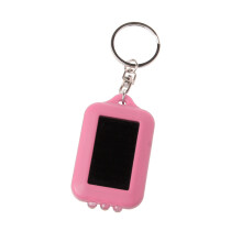 Portable Solar Flashlight Key Holder Suitable for Students-Pink