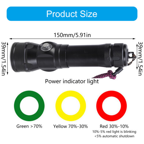 Waterproof Diving Torchs 1500LM SST70 LED Flashlight Waterproof 2