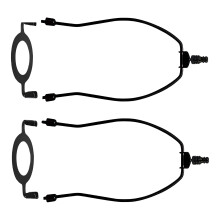 Set van 2 multifunctionele lampen Harpset Standaardzadels-Zwart