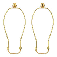 Set of 2 Lamp Shade Mounting Harp Bracket Light Base-Golden 1