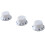 3PCS Plastic Rotary Guitar Knobs Tone Volume Control White Black Lettering 1