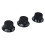 Durable Black Replacement Knobs for Guitar/Bass with White Lettering 1