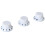 3PCS Plastic Rotary Guitar Knobs Tone Volume Control White Black Lettering 16