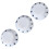 3PCS Plastic Rotary Guitar Knobs Tone Volume Control White Black Lettering 15