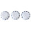 3PCS Plastic Rotary Guitar Knobs Tone Volume Control White Black Lettering 3