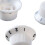 3PCS Plastic Rotary Guitar Knobs Tone Volume Control White Black Lettering 8