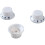 3PCS Plastic Rotary Guitar Knobs Tone Volume Control White Black Lettering 11