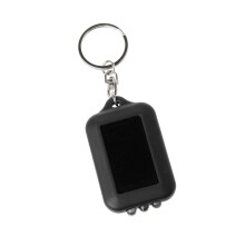 Solar Small Flashlight Keychain Solar Pocket Torch Small-Black