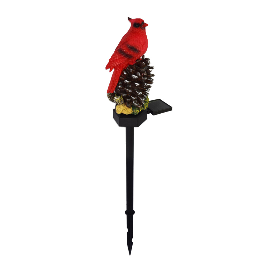 Pinecone/Nut Bird Solar Powe Yard-Pinecone Red/Light 7732001009401