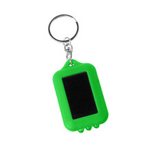 Small Solar Power Flashlight Keychain Practical Key-Green