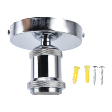 Applique porte-ampoule douille E27 tête de vis douille de-Argent