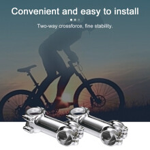 Aluminum Alloy Bike Handlebar Stem 31.8*80mm Silver Cycling Accessory