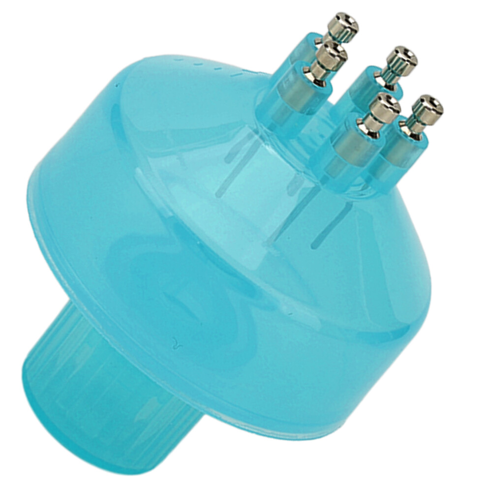 Sky Blue Alloy Scalp Comb & Massager for Hair Treatment, Portable 1.2cm