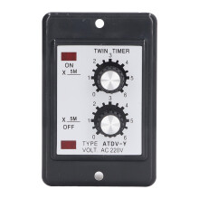 Relé temporizador duplo confiável para controle liga/desliga por botão, temporizador intermitente com controle de ciclo recíproco, design