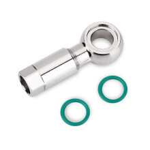 Leak Free Brake Hose Fitting Adapter, High Pressure Performance Stainless Steel Banjo Connector Reusable Hydraulic Hose Accessories With Copper Insert