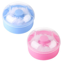 Esponja de pó facial em tecido acrílico e plástico, ideal para uso doméstico, perfeita para bebês e crianças. Limpa e higieniza