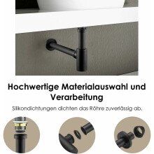 Afvoerset voor wastafel in de badkamer, decoratief alternatief voor de traditionele sifon, universeel geschikt voor standaard wastafels, eenvoudig te