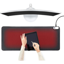 Skrivebordsmatte med bredere design, oppvarmet musematte med multifunksjonell bruk og digital skjerm, for komfort året rundt (31,5 x 13 tommer)