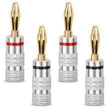 Audioconnector, banaanstekkers voor thuisbioscoop- en surround sound-systemen, duurzaam en corrosiebestendig voor een lange levensduur,